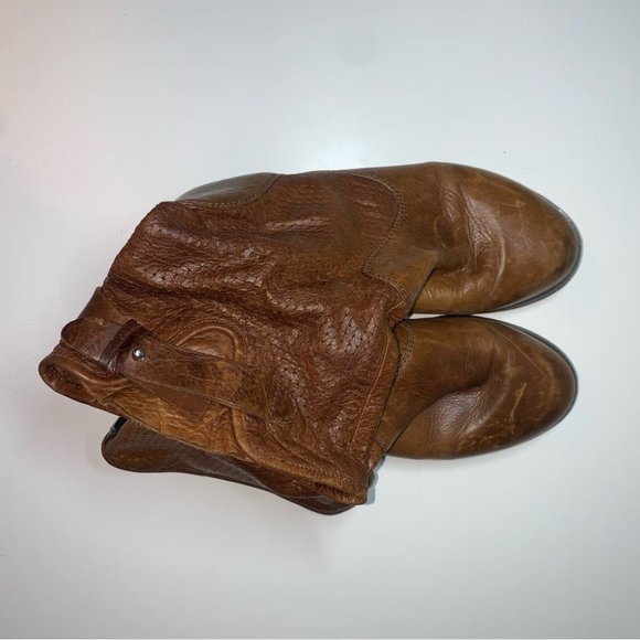 Rudsak Vintage Soft Leather Boots Combat Booties Brown  Tan Size 37 EU - Picture 3 of 10